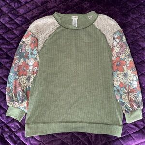 BiBi Olive Striped Top